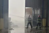 Khống chế và dập tắt kịp thời vụ cháy tại Công ty Logistics Hưng Vượng (KCN Nam Cầu Kiền)