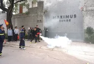 Thực tập phương án chữa cháy và cứu nạn cứu hộ tại Vũ trường Maximus phường Vĩnh Niệm (Lê Chân)