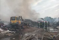 Hải Phòng: Cháy lớn thiêu rụi 350m² nhà xưởng