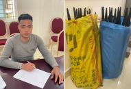 Công an huyện Tiên Lãng: Bắt quả tang đối tượng tàng trữ  27,44kg pháo hoa nổ