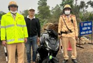 Trạm CSGT Lưu Kiếm phát hiện xe máy bị trộm cắp trong quá trình tuần tra kiểm soát phương tiện giao thông