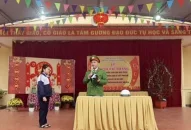 Tuyên truyền, giáo dục kiến thức pháp luật cho hơn 300 học sinh Trường Tiểu học và THCS Văn Phong (huyện Cát Hải)