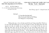 Hội Chữ thập đỏ thành phố Hải Phòng thông tin về việc chi tiền khen thưởng, biểu dương cho người hiến máu