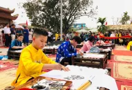 Từ ngày 17/2 đến hết ngày 24/3/2024, diễn ra Lễ hội khai bút đầu xuân và Hội thi viết thư pháp tại đền thờ Trạng Nguyên Lê Ích Mộc