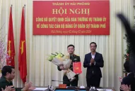 Công bố Quyết định của Ban Thường vụ Thành ủy về công tác cán bộ Đảng ủy Quân sự thành phố