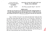 Thông báo Kết luận của Chủ tịch Ủy ban nhân dân thành phố, Trưởng ban Ban An toàn giao thông thành phố tại cuộc họp nghe báo cáo về kiềm chế tai nạn giao thông trên Quốc lộ 5, Quốc lộ 10 và đường sắt qua địa bàn thành phố