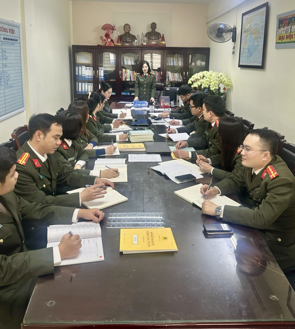 Đội An ninh giao thông, xây dựng - Phòng An ninh kinh tế họp triển khai công tác đảm bảo an ninh, trật tự Cảng hàng không quốc tế Cát Bi