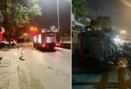 Thông tin về cứu hộ và ngăn chặn nguy cơ cháy nổ do xe container va chạm vào dải phân cách