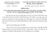 Điều chỉnh phân luồng giao thông các tuyến đường: Tôn Đức Thắng, Lán Bè, Lam Sơn, Nguyên Hồng (quận Lê Chân)