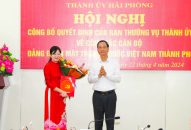 Công bố Quyết định của Ban Thường vụ Thành ủy về công tác cán bộ Đảng đoàn MTTQ Việt Nam thành phố