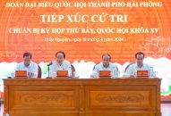 Đoàn đại biểu Quốc hội thành phố tiếp xúc cử tri huyện Thủy Nguyên chuẩn bị kỳ họp thứ bảy Quốc hội khóa XV