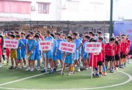 Khai mạc giải bóng đá thiếu niên nhi đồng quận Ngô Quyền hè năm 2024