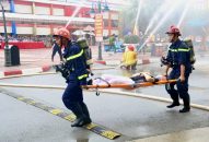 Diễn tập phòng cháy, chữa cháy cứu nạn, cứu hộ tại Bệnh viện Trẻ em Hải Phòng