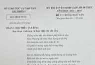 Đề thi môn Văn vào lớp 10 năm 2024 của Hải Phòng có gợi ý đáp án