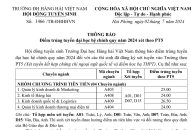 Trường Đại học Hàng hải Việt Nam: Thông báo Điểm trúng tuyển đại học hệ chính quy năm 2024 xét theo PT5