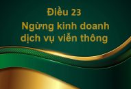 Ngừng kinh doanh dịch vụ viễn thông