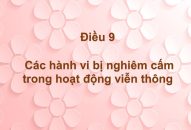 Các hành vi bị nghiêm cấm trong hoạt động viễn thông