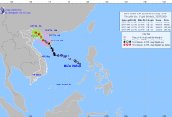 Tin bão khẩn cấp, cơn bão số 2, cập nhật 17h ngày 22/7/2024