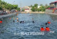 Tăng cường quản lý hoạt động bơi, tắm tại hồ thôn Hu Trì, xã Vinh Quang