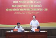 Thống nhất nội dung, thời gian tổ chức Kỳ họp thứ 19 (kỳ họp chuyên đề) HĐND thành phố khóa XVI