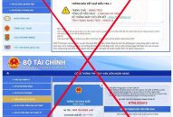 Bộ Tài chính cảnh báo website giả mạo