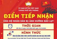 Cập nhật sao kê của Ủy ban MTTQ Việt Nam thành phố Hải Phòng với tiền ủng hộ đồng bào bị thiệt hại do bão số 3, đến 14h ngày 14/9/2024