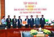 Tập đoàn LG ủng hộ thành phố 7,5 tỷ đồng khắc phục hậu quả cơn bão số 3