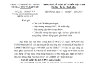 Học sinh các Trường THPT nghỉ học trực tiếp tại trường từ ngày 12/9/2024 cho đến khi có thông báo mới