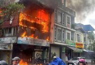 Hiện trường vụ cháy nhà hàng Vua Ba ba ở Hải Phòng