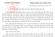 Thư của đồng chí Bí thư Thành ủy gửi Nhân dân thành phố sau bão số 3