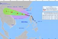 Tin bão trên biển Đông, cơn bão số 3, cập nhật 20h ngày 4/9/2024