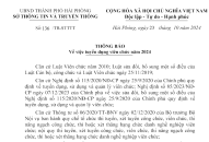 Thông báo về việc tuyển dụng viên chức năm 2024