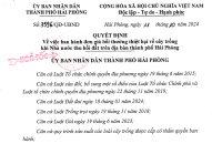 Quyết định về việc ban hành đơn giá bồi thường thiệt hại về cây trồng khi Nhà nước thu hồi đất trên địa bàn thành phố Hải Phòng