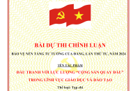 Đấu tranh với lực lượng “Cộng sản quay đầu” trong lĩnh vực giáo dục và đào tạo