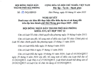 Danh mục các khu đất thực hiện đấu thầu dự án có sử dụng đất trên địa bàn thành phố Hải Phòng giai đoạn 2025-2026