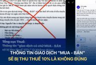 Thông tin giao dịch thương mại điện tử sẽ bị thu thuế 10% là giả mạo