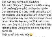 Góp 20.000 đồng ủng hộ bạn nghèo bị cô giáo Hải Phòng chê ít, trả lại