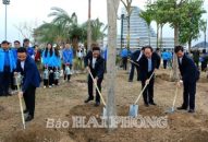 Đồng chí Bí thư Thành ủy Lê Tiến Châu và lãnh đạo thành phố dự Lễ phát động Tết trồng cây tại thành phố Thủy Nguyên