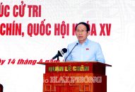 Báo cáo với cử tri quận Lê Chân và huyện Bạch Long Vĩ nhiều nội dung về sắp xếp, sáp nhập các đơn vị hành chính