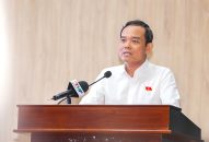 Đồng chí Trần Lưu Quang, Bí thư Trung ương Đảng, Trưởng Ban Chính sách, Chiến lược Trung ương tiếp xúc cử tri tại thành phố Thủy Nguyên