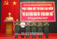 Bộ CHQS TP Hải Phòng phát động thi đua cao điểm “Phất cao cờ hồng Tháng Tám”