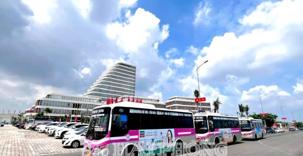 Chính thức vận hành tuyến xe buýt số 03 từ Trung tâm Chính trị – Hành chính đi Đồ Sơn và ngược lại