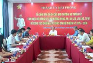 Tổ công tác số 04 của Ban Thường vụ Thành ủy làm việc với Thường trực Đảng ủy một số xã, phường về công tác chuẩn bị tổ chức Đại hội nhiệm kỳ 2025 – 2030