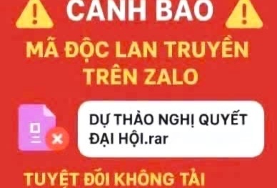 Cảnh báo mã độc nguy hiểm lợi dụng việc góp ý dự thảo văn kiện đại hội XIV của Đảng