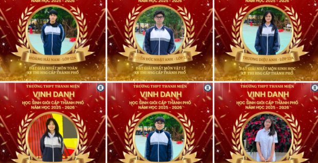 Trường THPT Thanh Miện xếp thứ nhất kỳ thi học sinh giỏi lớp 12 cấp thành phố Hải Phòng