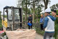 Công an xã Quyết Thắng xác minh, làm rõ hành vi đổ chất thải xây dựng trái phép