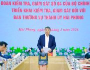 Đồng chí Lê Minh Hưng chủ trì hội nghị công bố quyết định kiểm tra, giám sát tại Hải Phòng