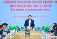 Đồng chí Lê Minh Hưng chủ trì hội nghị công bố quyết định kiểm tra, giám sát tại Hải Phòng