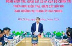 Đồng chí Lê Minh Hưng chủ trì hội nghị công bố quyết định kiểm tra, giám sát tại Hải Phòng
